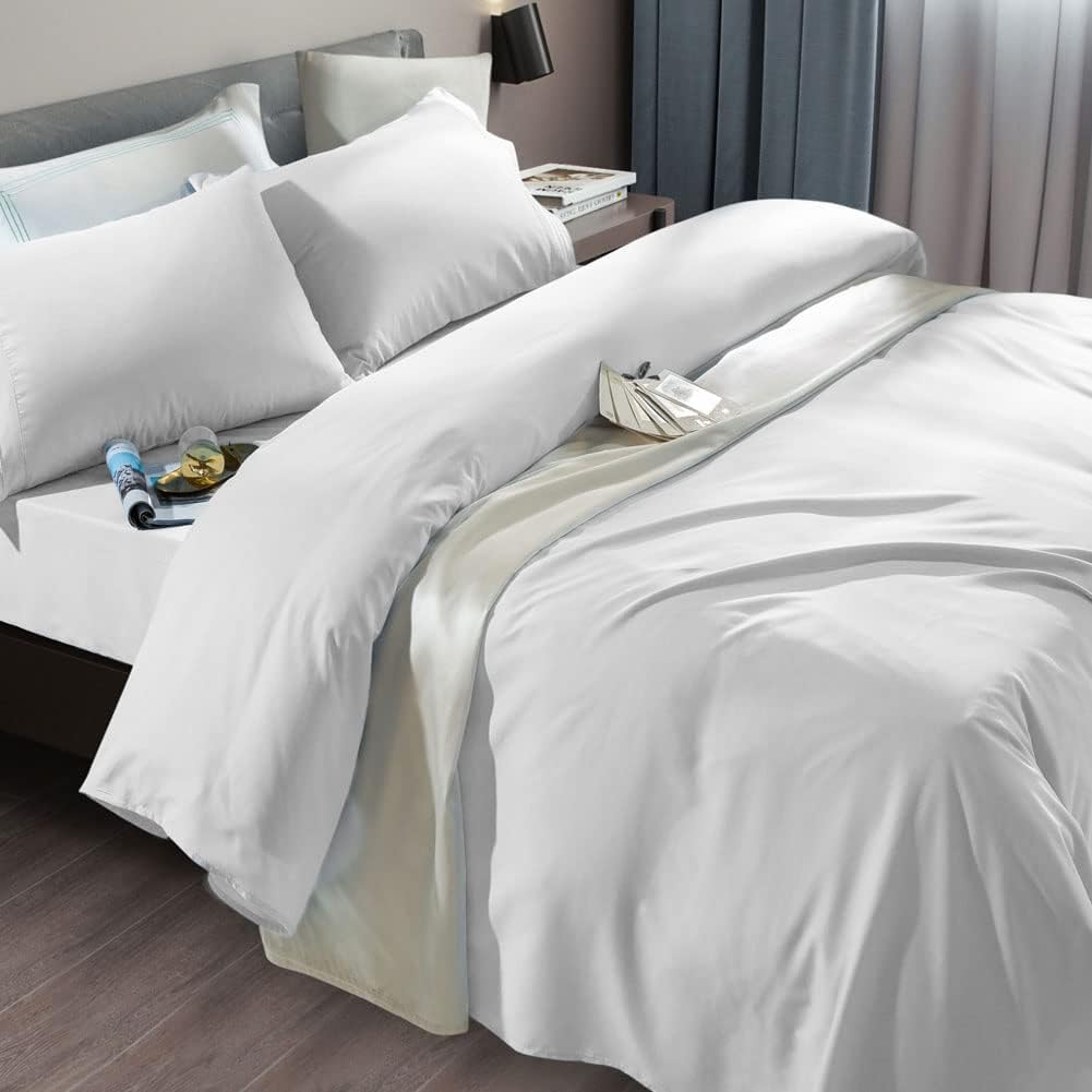 SONORO KATE Bed Sheet Set Super Soft Microfiber 1800 Thread Count Luxury Egyptian Sheets Fit 18-24 Inch Deep Pocket Mattress Wrinkle-6 Piece (Dark Grey, Queen)