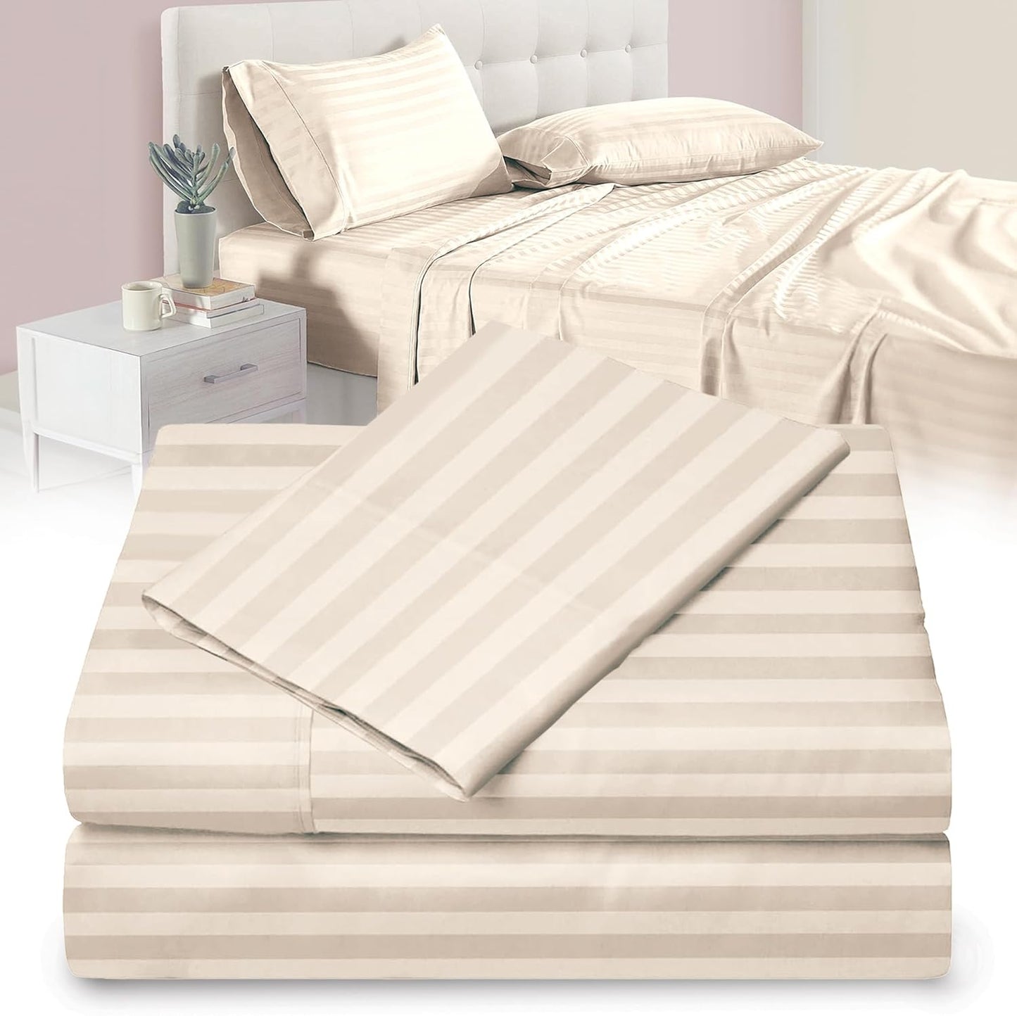 Full XL 100% Microfiber Double Brushed Sheet Set - Extra-Soft, Breathable & Wrinkle-Free - 15" Deep Pockets, 54" x 80" - Ideal for Extra Long Full Beds - 4PC Set (Full XL, White)