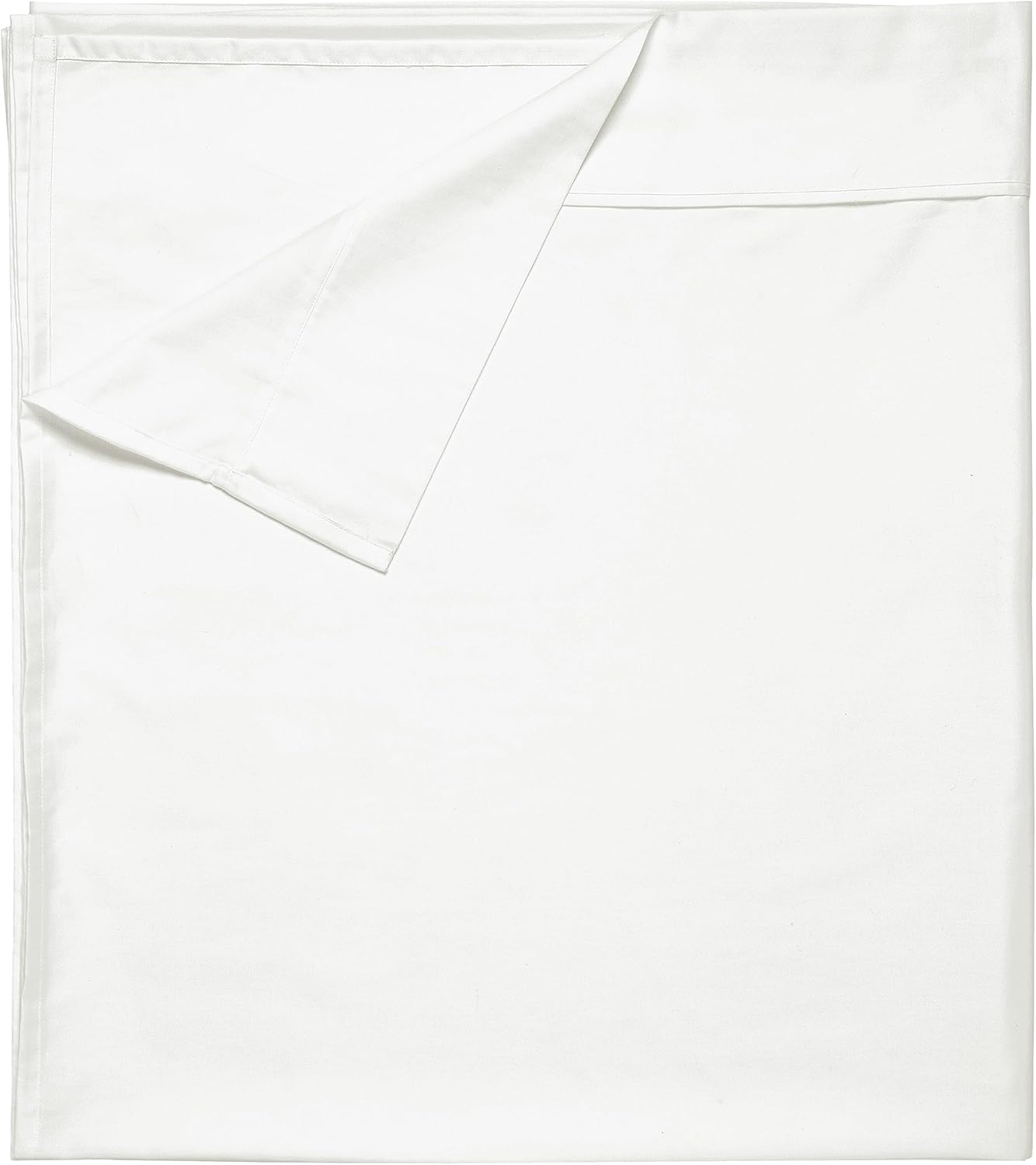 California Design Den Queen Size Flat Bed Sheet Only - Soft 400 Thread Count 100% Cotton Sheet Sateen, Breathable, Durable and Cooling Bed Sheets - Bright White