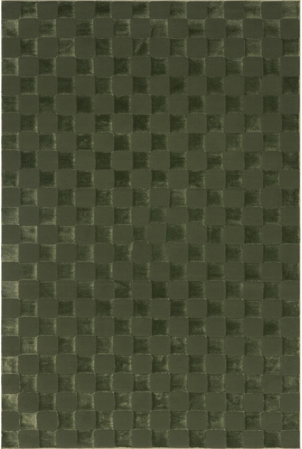 nuLOOM Alaiya Checkered 4x6 Machine Washable Area Rug for Living Room Bedroom Dining Room Kitchen, Green