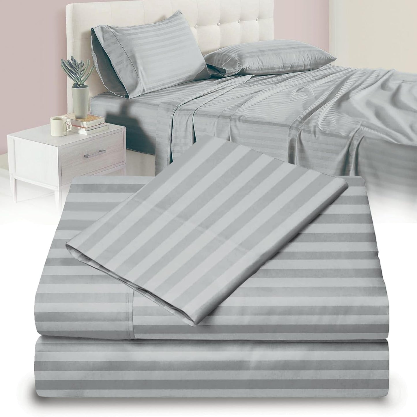Full XL 100% Microfiber Double Brushed Sheet Set - Extra-Soft, Breathable & Wrinkle-Free - 15" Deep Pockets, 54" x 80" - Ideal for Extra Long Full Beds - 4PC Set (Full XL, White)