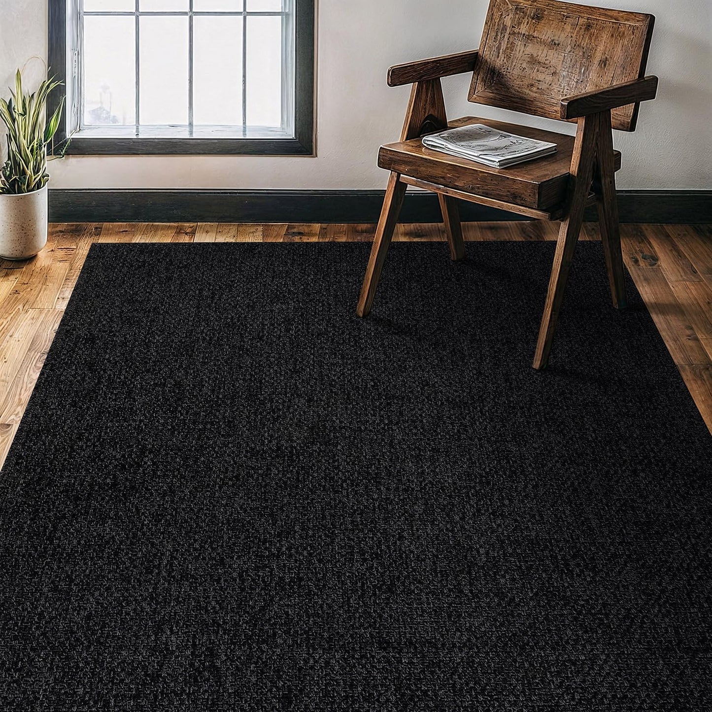 CAMILSON Easy Jute Rug 8x10, Indoor Outdoor Natural Color Fiber Area Rugs for Living Room and Patio Rug Herringbone Seagrass Boho Woven Design Easy-Cleaning Washable Outside Carpet Alfombras 8 x 10
