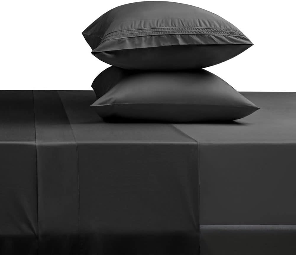 SONORO KATE Bed Sheet Set Super Soft Microfiber 1800 Thread Count Luxury Egyptian Sheets Fit 18-24 Inch Deep Pocket Mattress Wrinkle-6 Piece (Dark Grey, Queen)