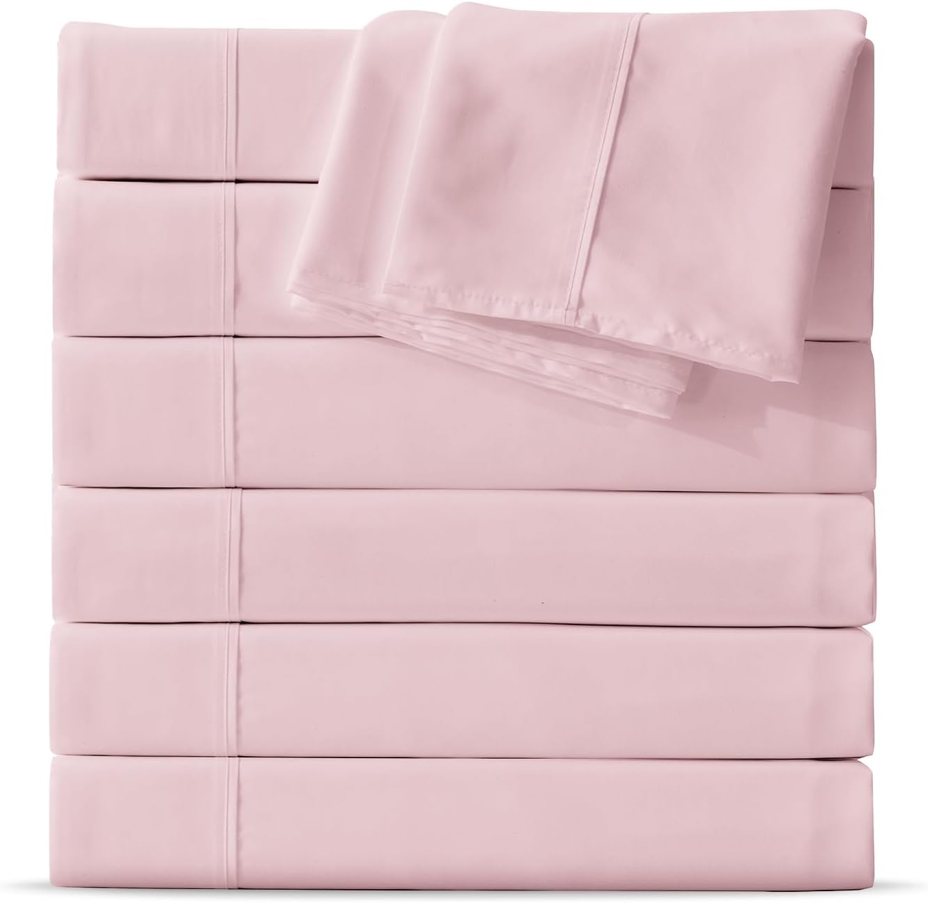 Maple&Stone Twin Flat Sheet 6 Pack,Premium Soft & Breathable,Brushed Microfiber Fabric,Anti-Shrinkage & Non-Fading,Bulk Flat Sheets Only Twin Size (White)