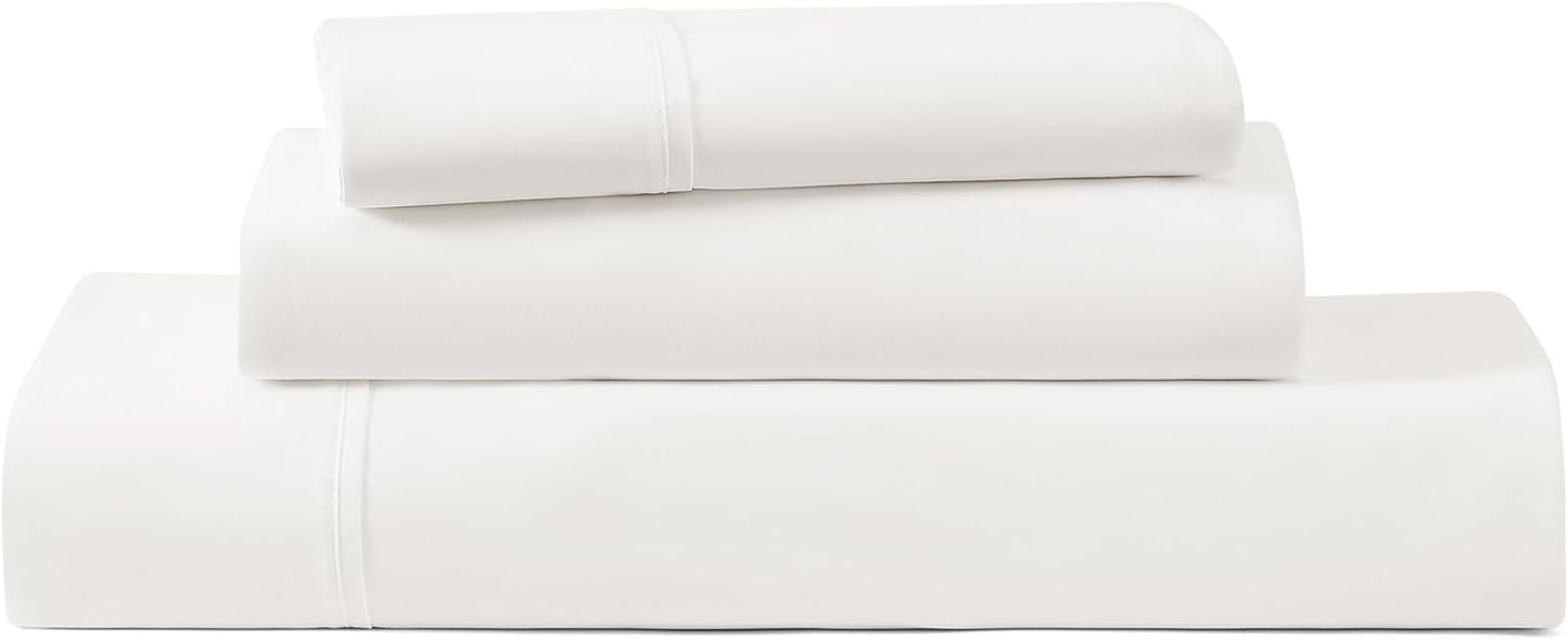 UGG King Sheet Set 4-Piece Luxury Cooling Sheets Deep Pockets Premium Bedding with 2 Pillow Shams Hypoallergenic Machine Washable Soft Lightweight Bed Set for Bedroom, King, White (Hedi)