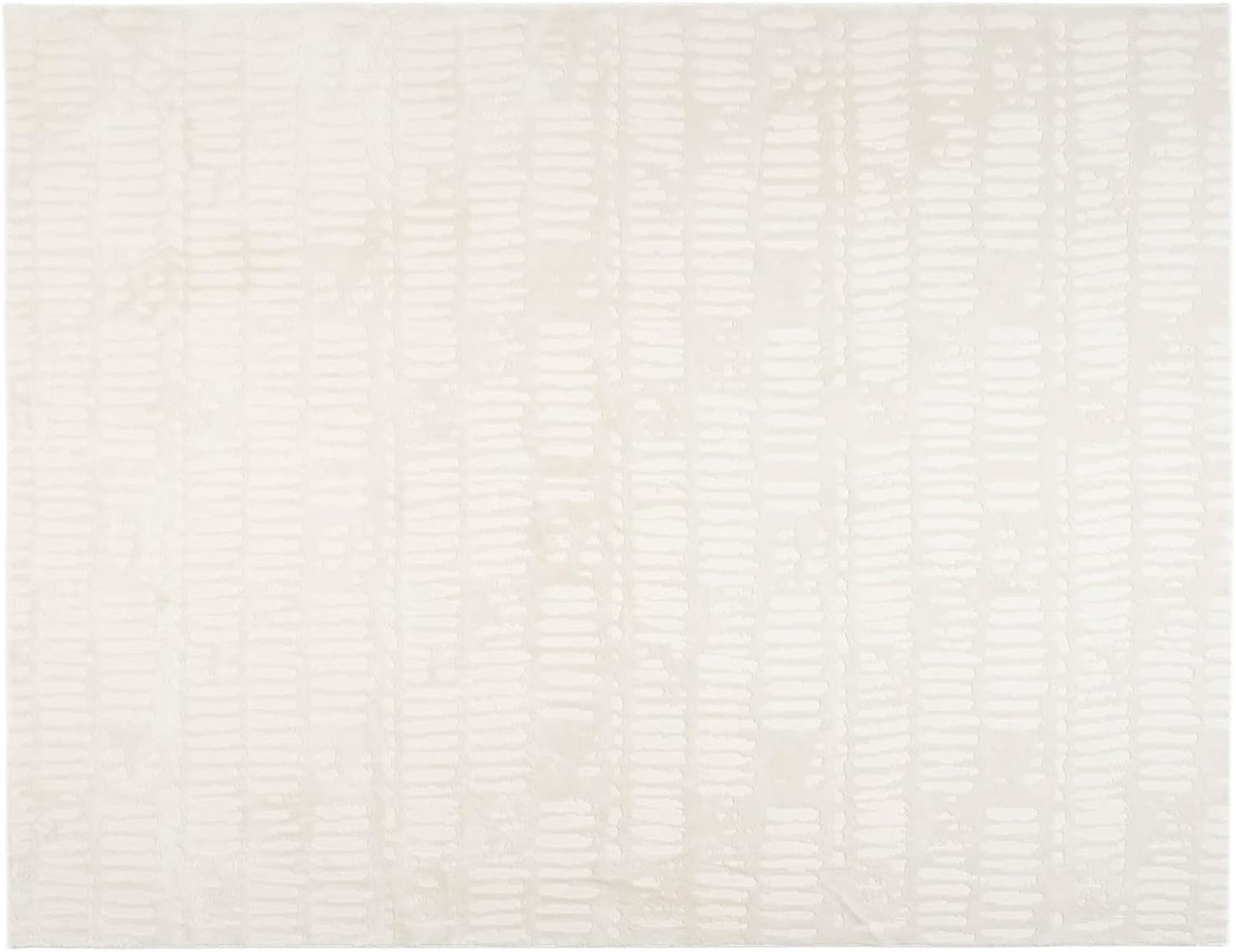 Shell 7'10"x10' Washable Area Rug for Living Room Bedroom - 100% Recycled Oeko-TEX Certified, Medium Pile, Beige, Cream