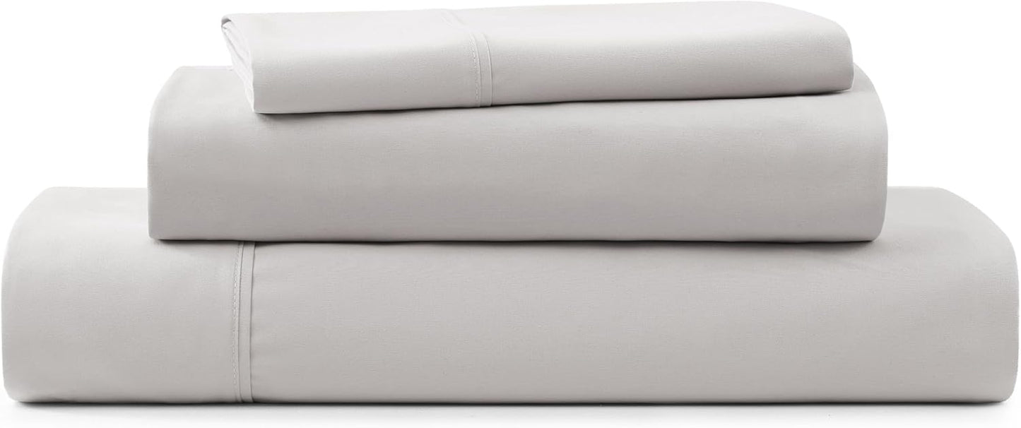 UGG King Sheet Set 4-Piece Luxury Cooling Sheets Deep Pockets Premium Bedding with 2 Pillow Shams Hypoallergenic Machine Washable Soft Lightweight Bed Set for Bedroom, King, White (Hedi)