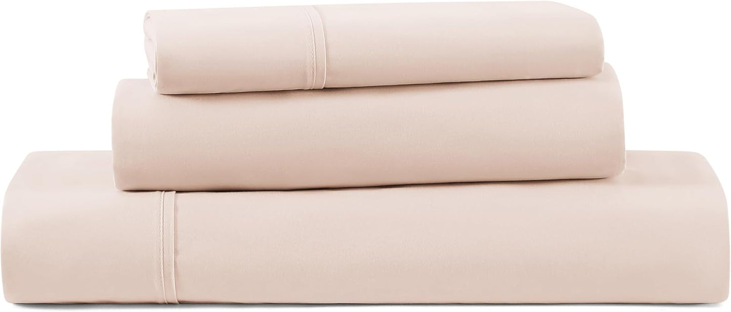UGG King Sheet Set 4-Piece Luxury Cooling Sheets Deep Pockets Premium Bedding with 2 Pillow Shams Hypoallergenic Machine Washable Soft Lightweight Bed Set for Bedroom, King, White (Hedi)