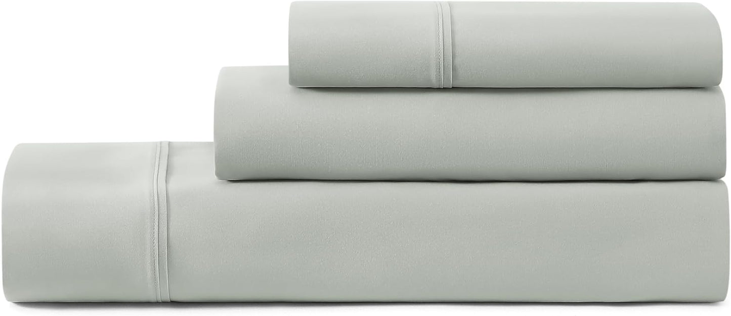 UGG King Sheet Set 4-Piece Luxury Cooling Sheets Deep Pockets Premium Bedding with 2 Pillow Shams Hypoallergenic Machine Washable Soft Lightweight Bed Set for Bedroom, King, White (Hedi)