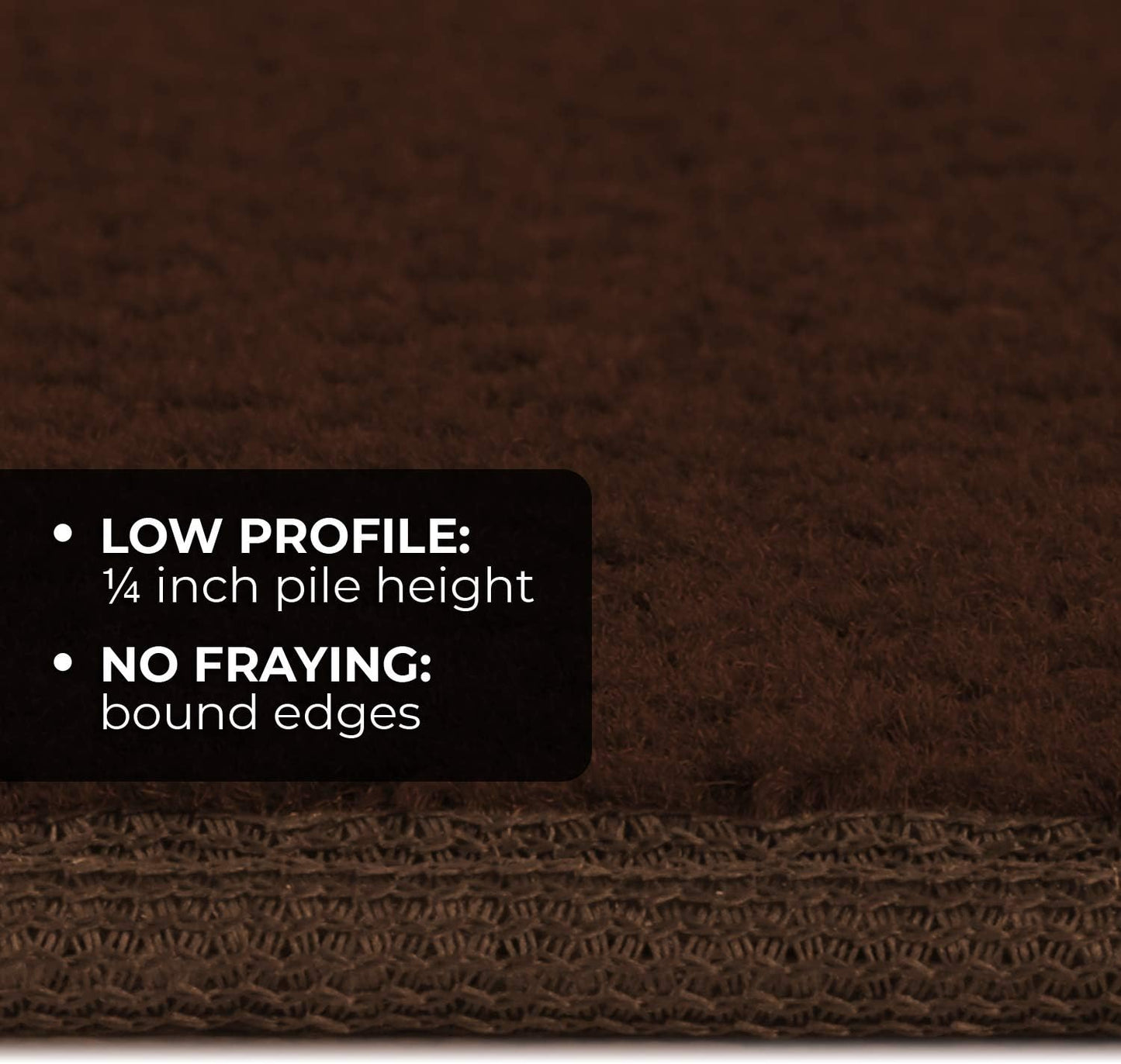 House, Home and More Skid-Resistant Carpet Runner - Chocolate Brown - 4 Feet X 27 Inches