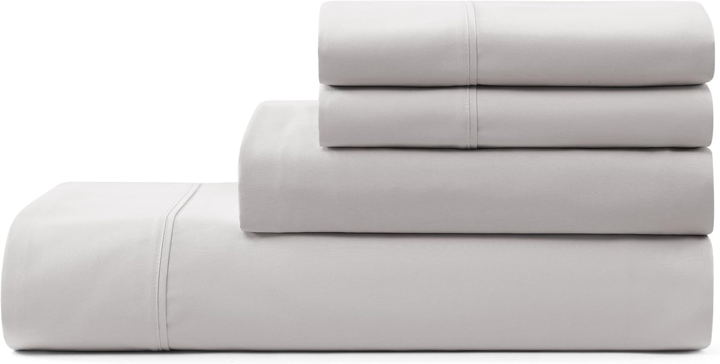 UGG King Sheet Set 4-Piece Luxury Cooling Sheets Deep Pockets Premium Bedding with 2 Pillow Shams Hypoallergenic Machine Washable Soft Lightweight Bed Set for Bedroom, King, White (Hedi)