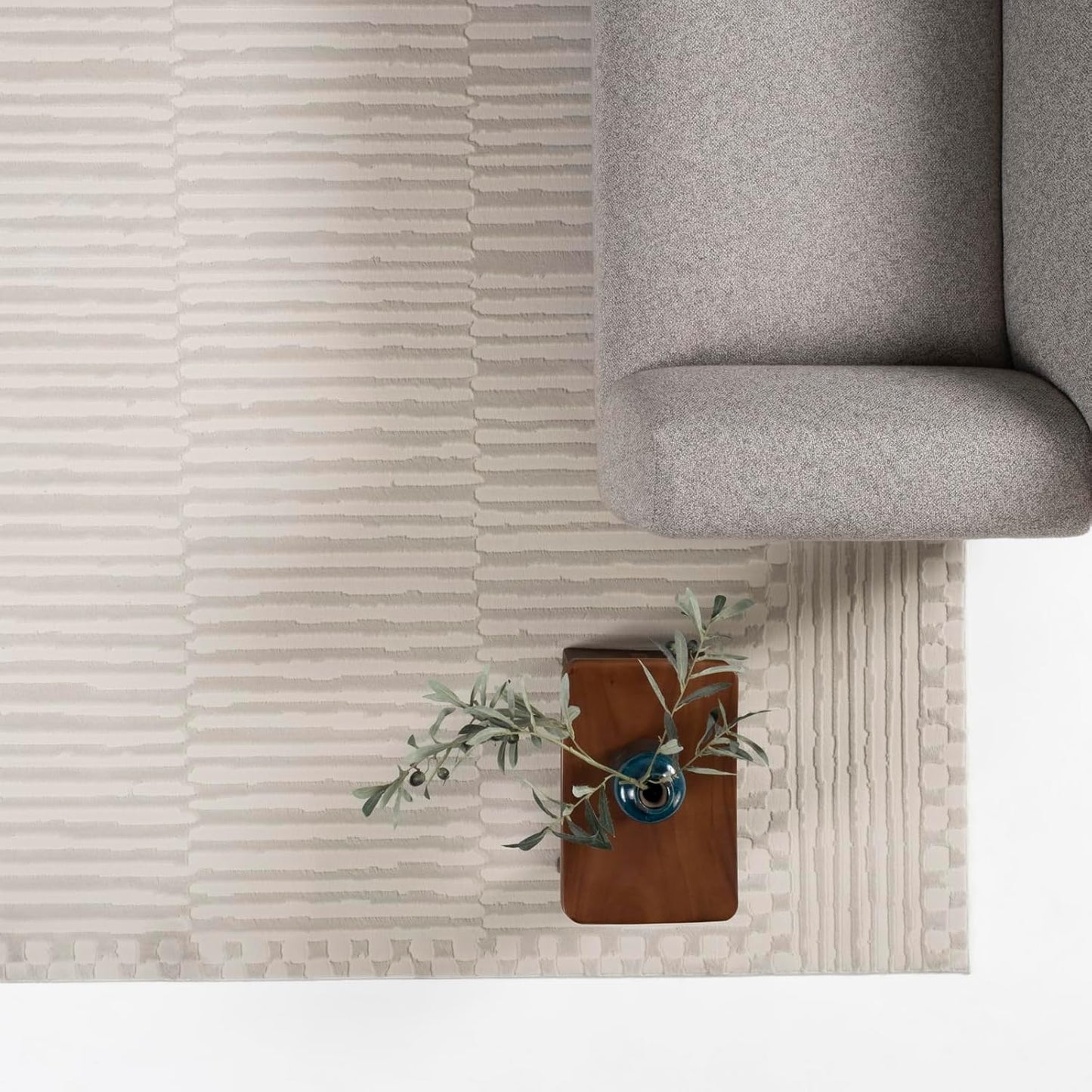Soloba 6'7"x9' Washable Area Rug for Living Room Bedroom - 100% Recycled Oeko-TEX Certified, Medium Pile, Green