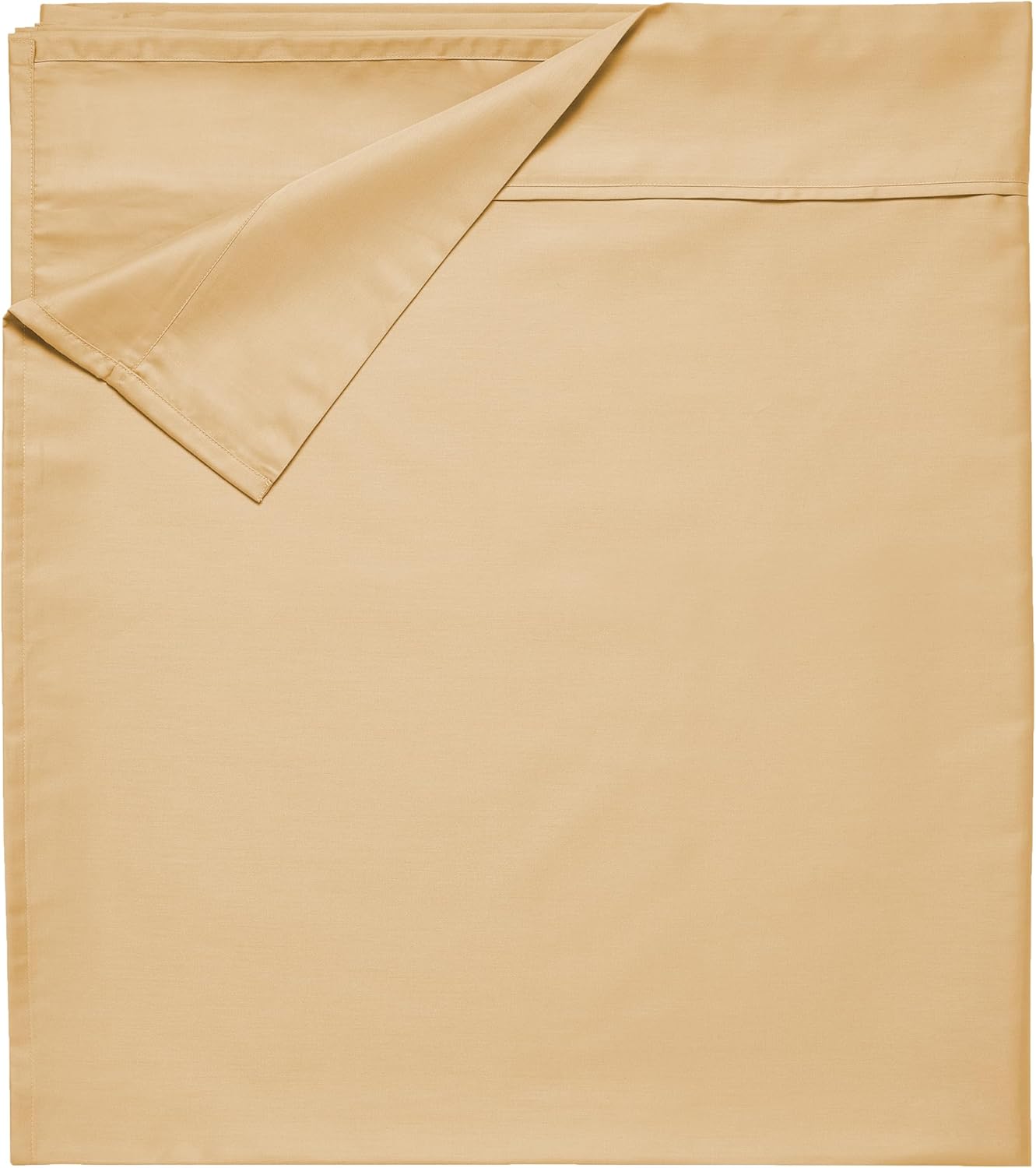 California Design Den Queen Size Flat Bed Sheet Only - Soft 400 Thread Count 100% Cotton Sheet Sateen, Breathable, Durable and Cooling Bed Sheets - Bright White