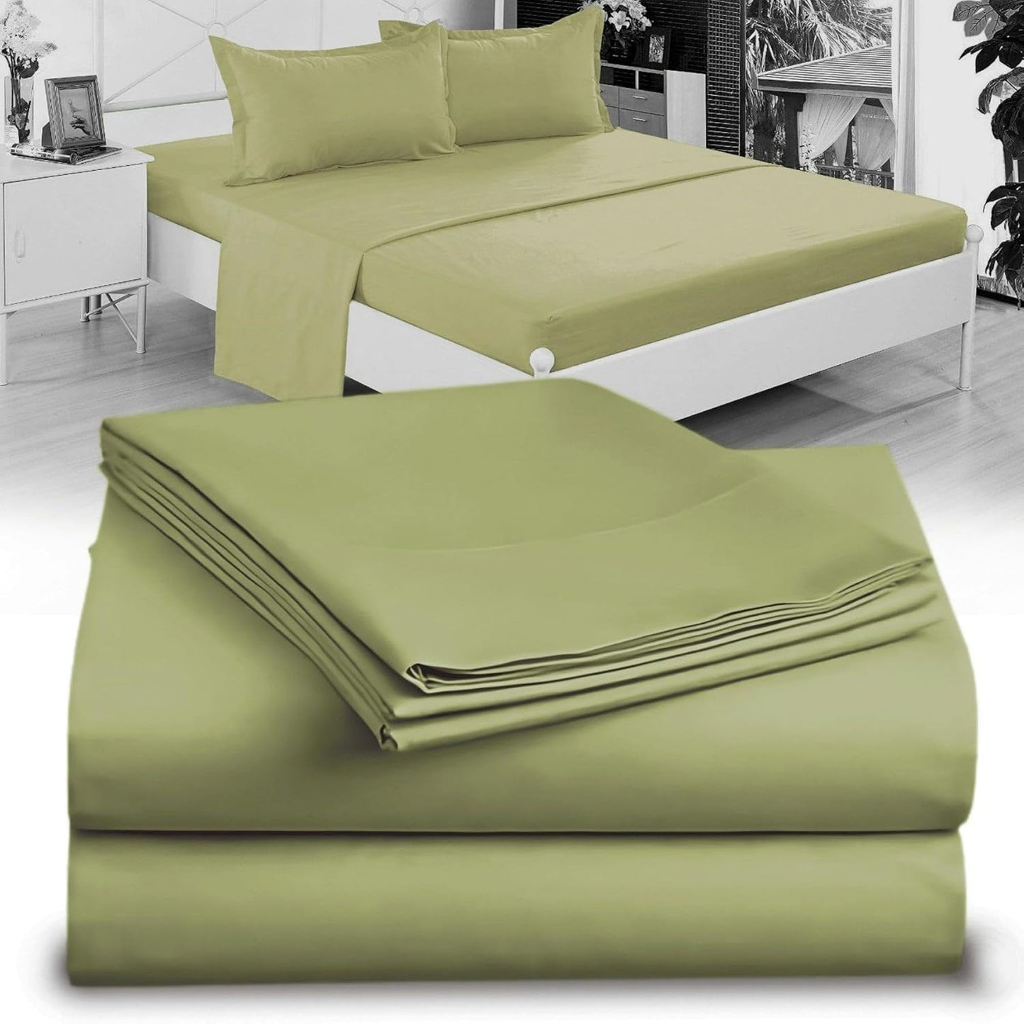 Full XL 100% Microfiber Double Brushed Sheet Set - Extra-Soft, Breathable & Wrinkle-Free - 15" Deep Pockets, 54" x 80" - Ideal for Extra Long Full Beds - 4PC Set (Full XL, White)