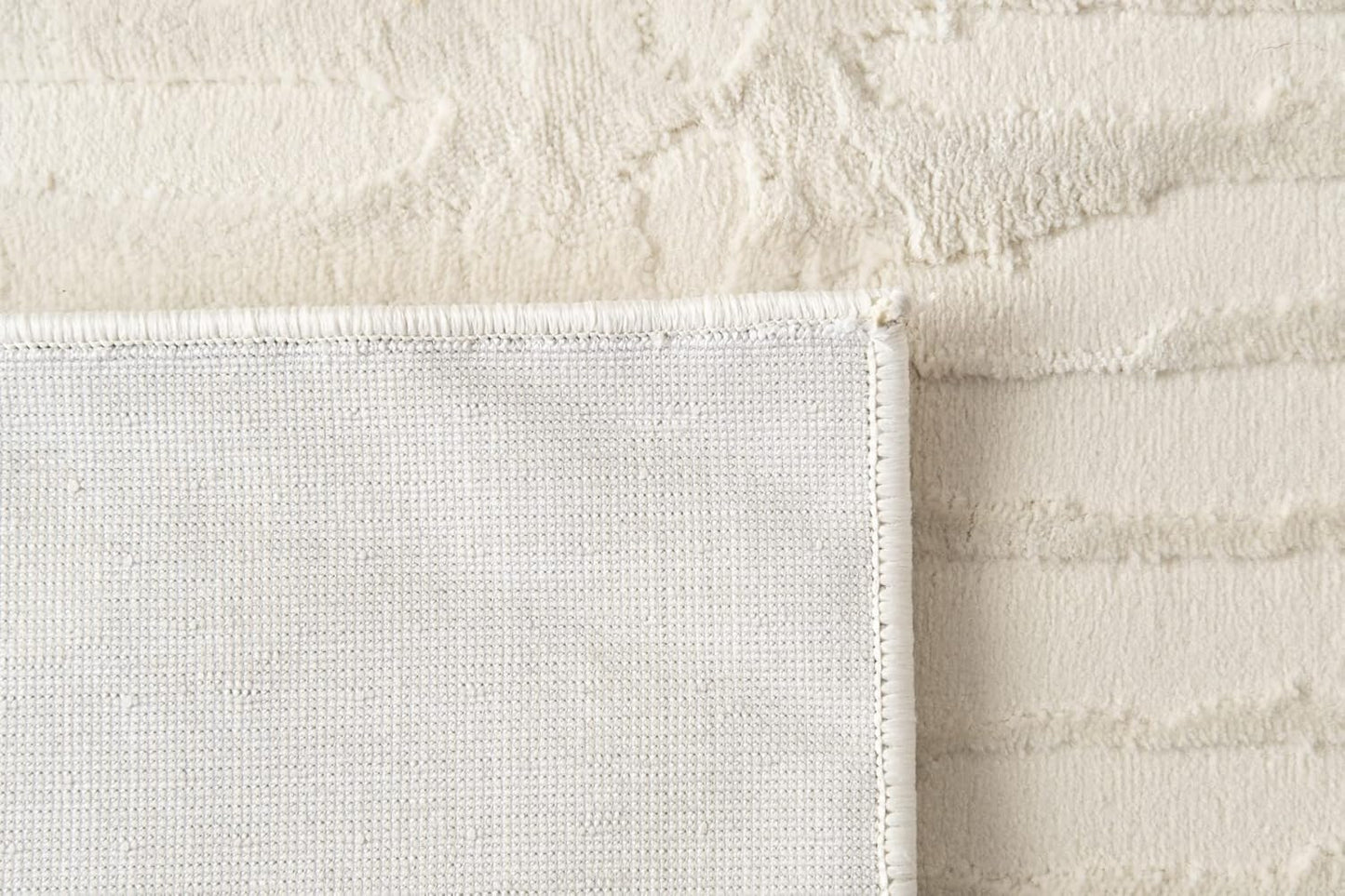 Shell 7'10"x10' Washable Area Rug for Living Room Bedroom - 100% Recycled Oeko-TEX Certified, Medium Pile, Beige, Cream