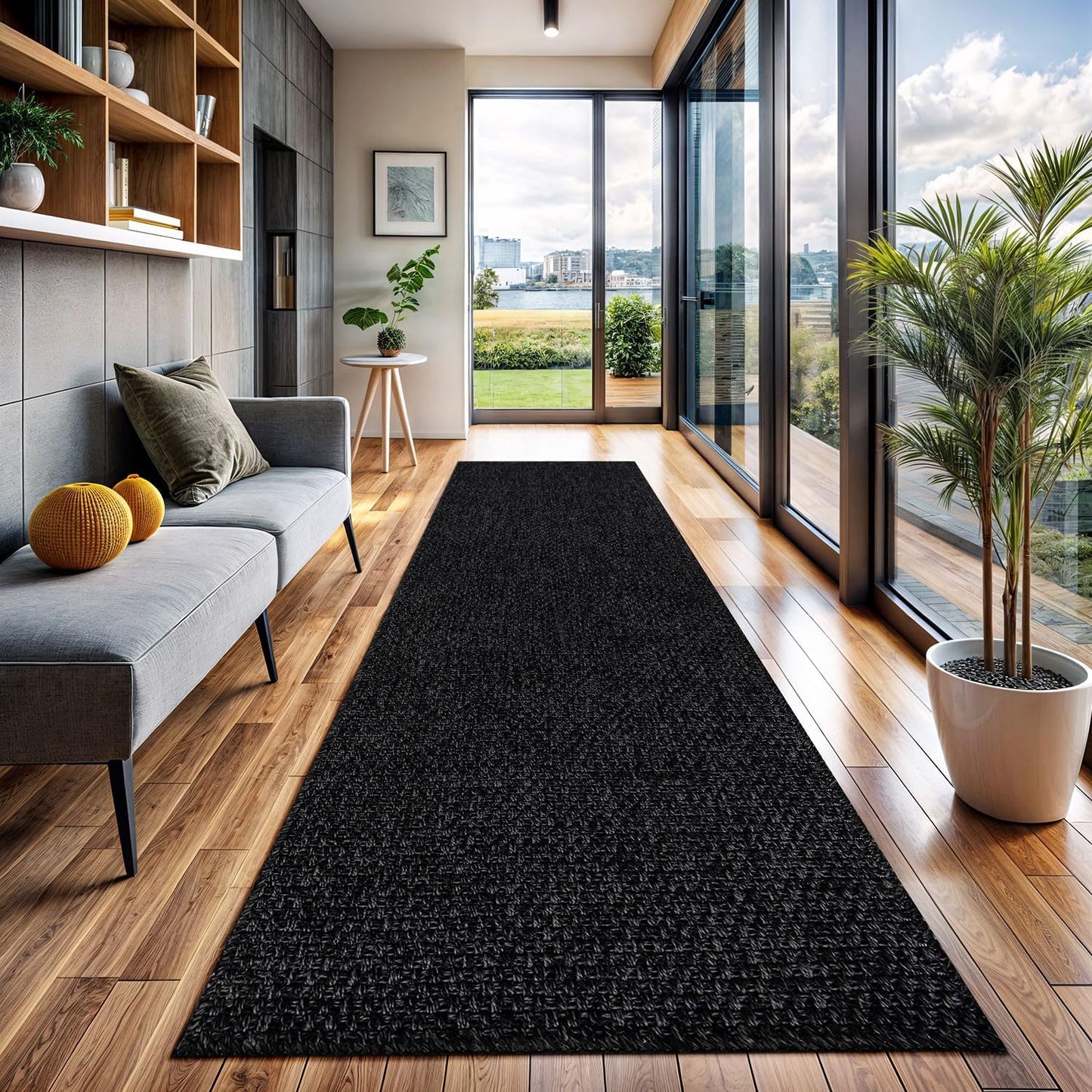 CAMILSON Easy Jute Rug 8x10, Indoor Outdoor Natural Color Fiber Area Rugs for Living Room and Patio Rug Herringbone Seagrass Boho Woven Design Easy-Cleaning Washable Outside Carpet Alfombras 8 x 10