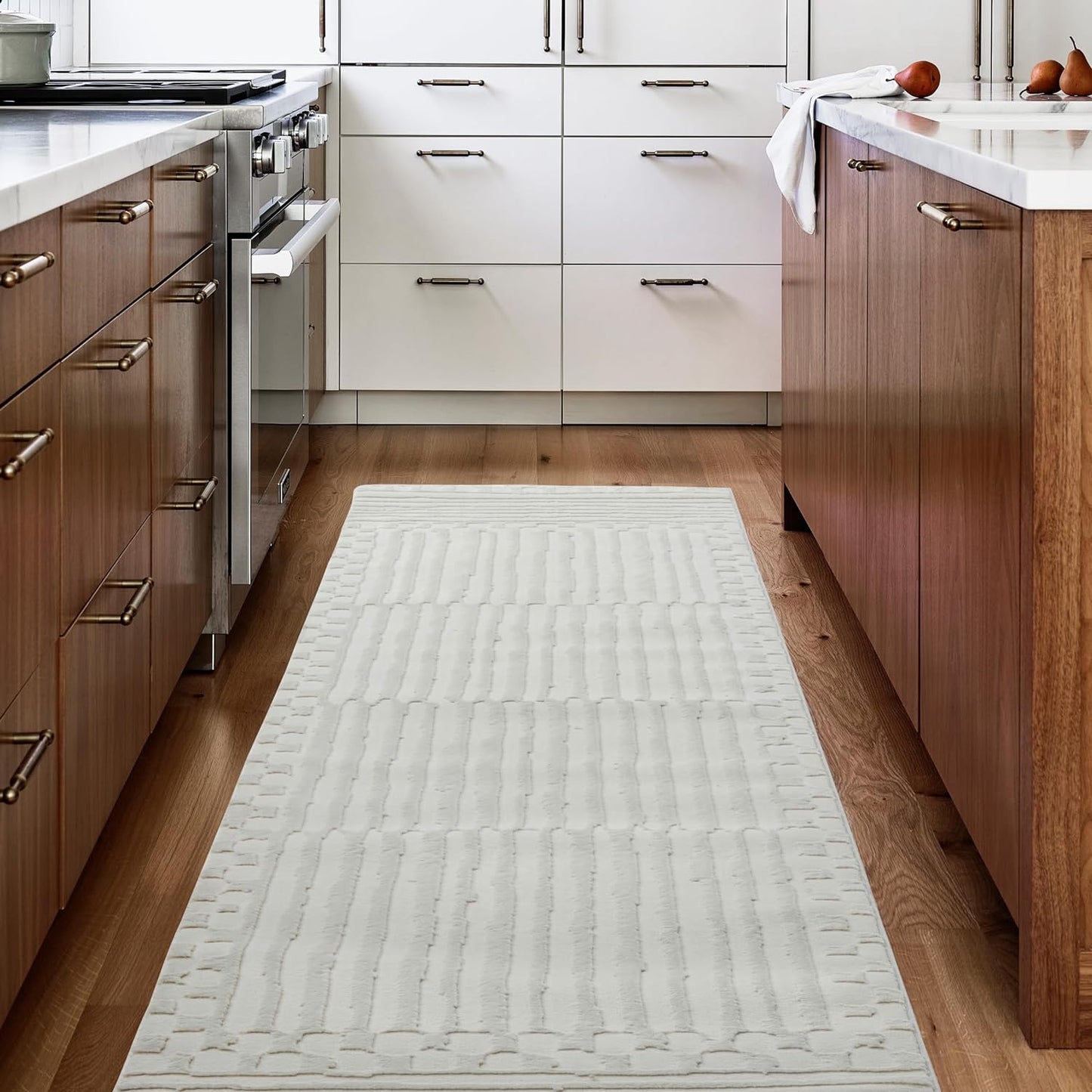 Soloba 6'7"x9' Washable Area Rug for Living Room Bedroom - 100% Recycled Oeko-TEX Certified, Medium Pile, Green