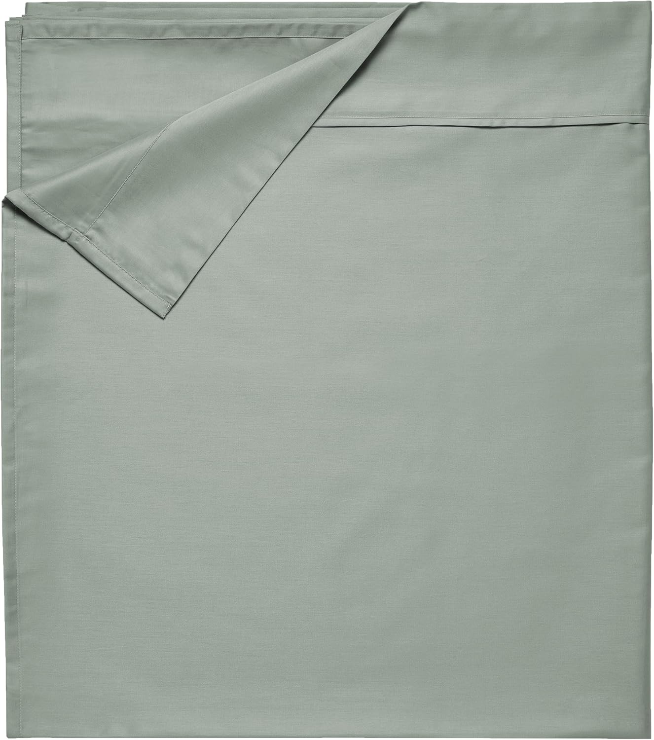 California Design Den Queen Size Flat Bed Sheet Only - Soft 400 Thread Count 100% Cotton Sheet Sateen, Breathable, Durable and Cooling Bed Sheets - Bright White