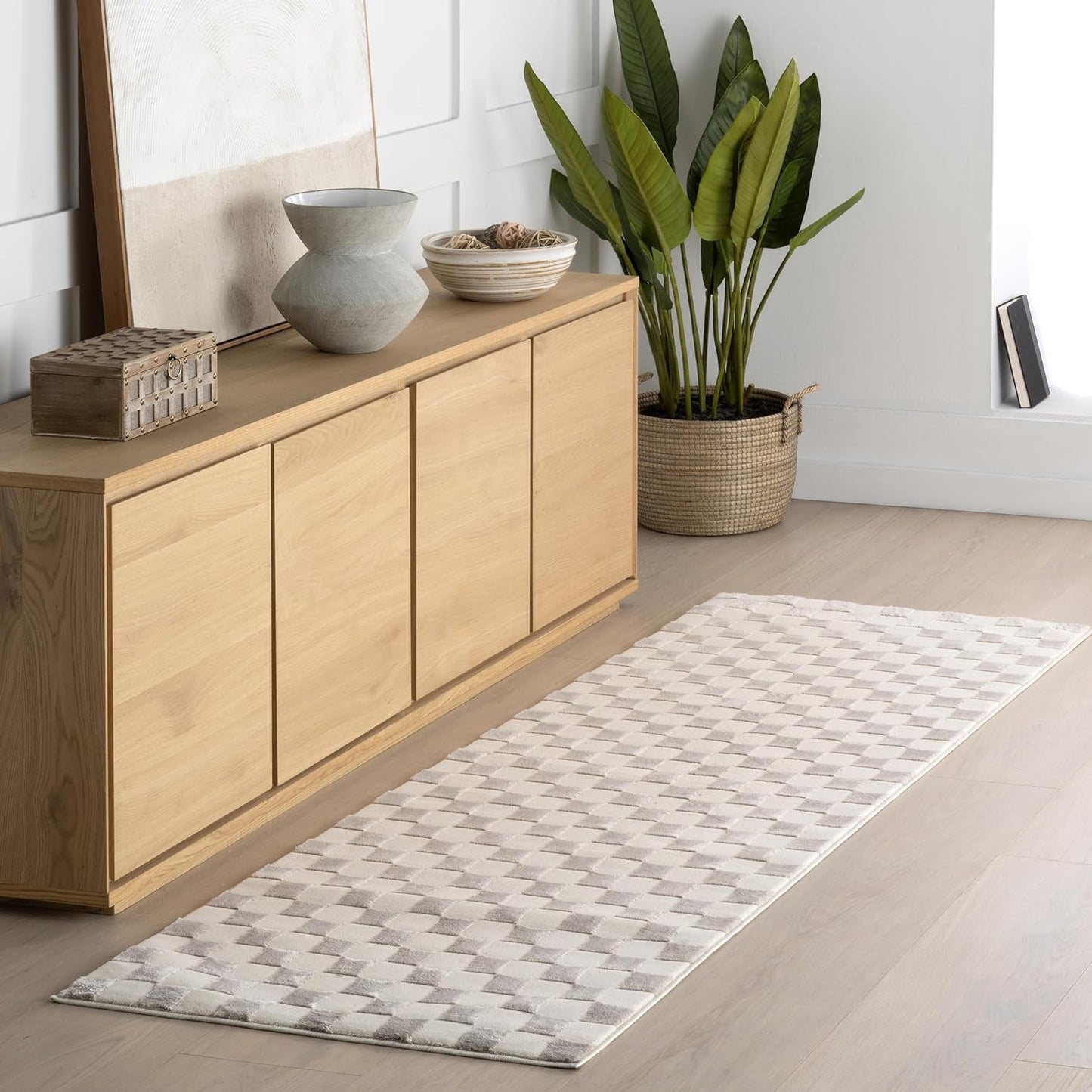 nuLOOM Alaiya Checkered 4x6 Machine Washable Area Rug for Living Room Bedroom Dining Room Kitchen, Green