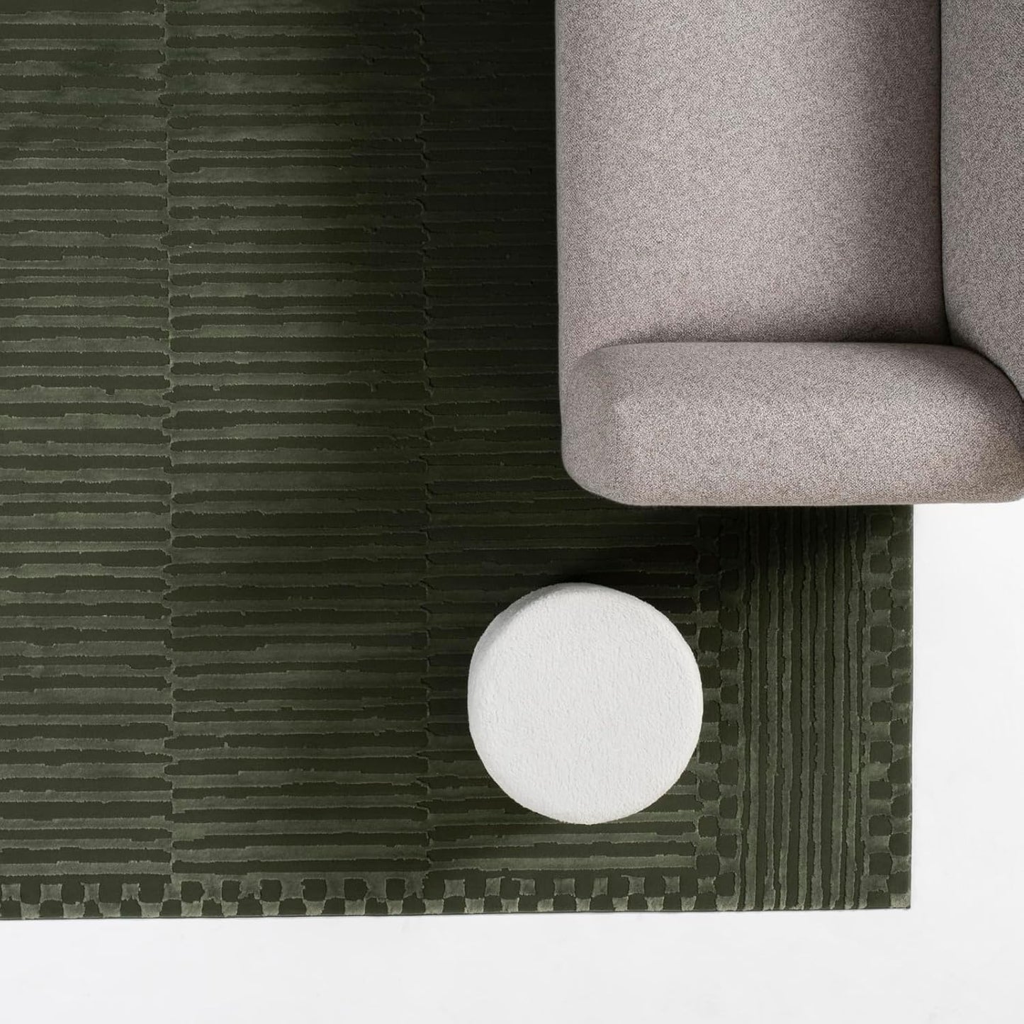 Soloba 6'7"x9' Washable Area Rug for Living Room Bedroom - 100% Recycled Oeko-TEX Certified, Medium Pile, Green