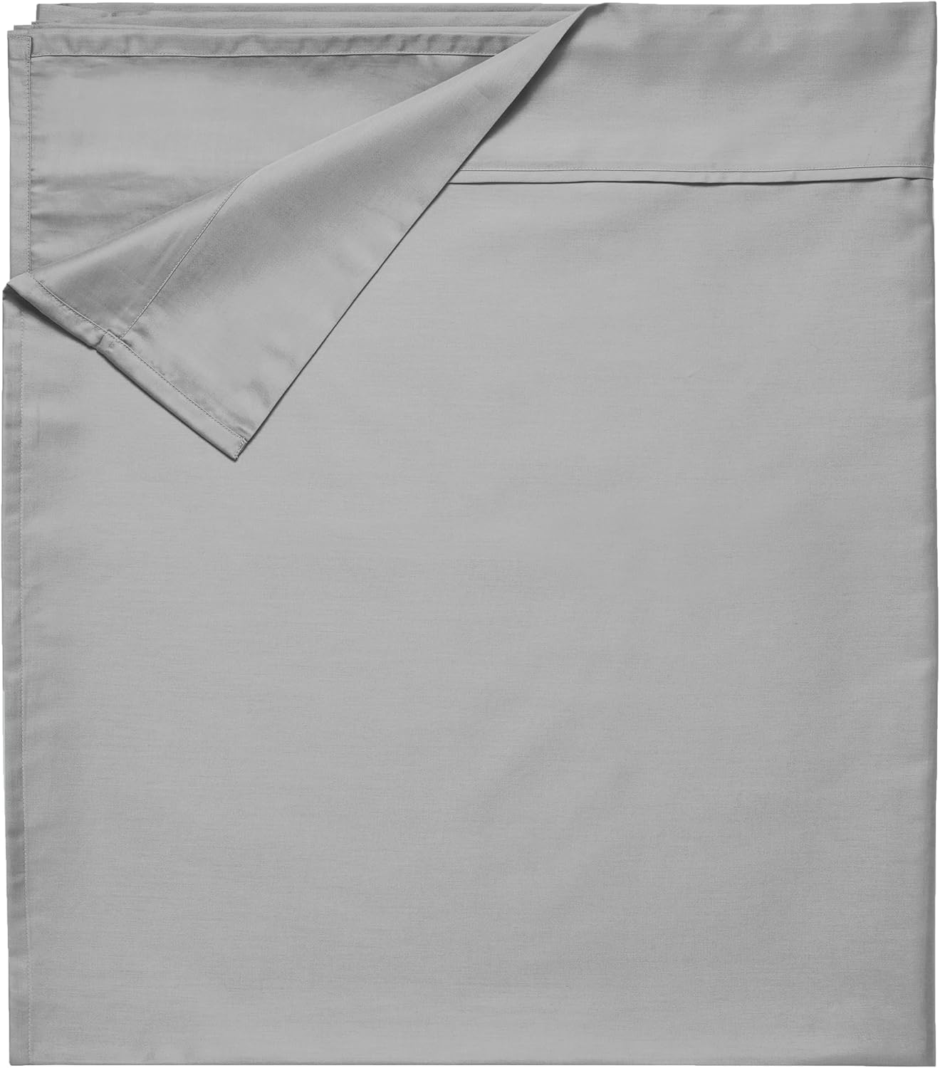 California Design Den Queen Size Flat Bed Sheet Only - Soft 400 Thread Count 100% Cotton Sheet Sateen, Breathable, Durable and Cooling Bed Sheets - Bright White