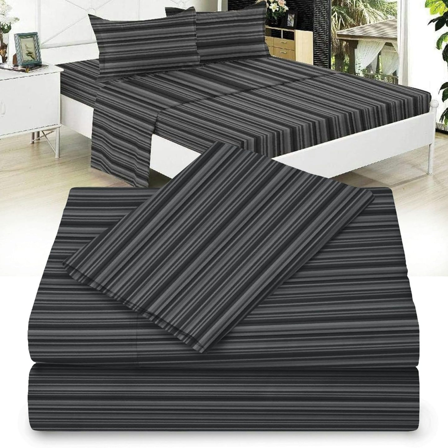 Full XL 100% Microfiber Double Brushed Sheet Set - Extra-Soft, Breathable & Wrinkle-Free - 15" Deep Pockets, 54" x 80" - Ideal for Extra Long Full Beds - 4PC Set (Full XL, White)