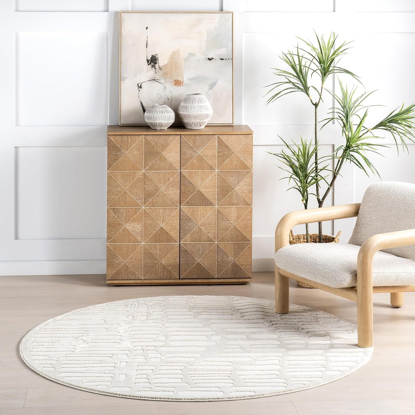 nuLOOM Alaiya Checkered 4x6 Machine Washable Area Rug for Living Room Bedroom Dining Room Kitchen, Green