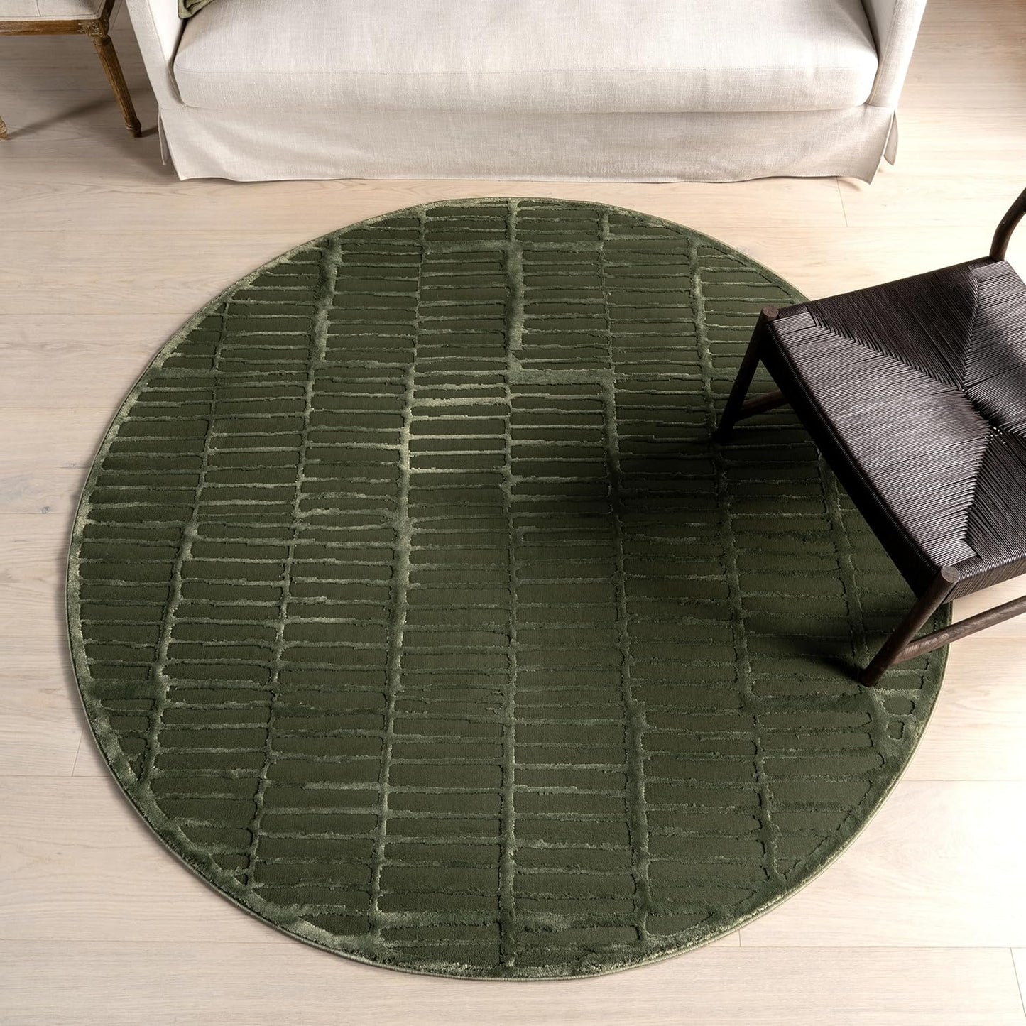 nuLOOM Alaiya Checkered 4x6 Machine Washable Area Rug for Living Room Bedroom Dining Room Kitchen, Green