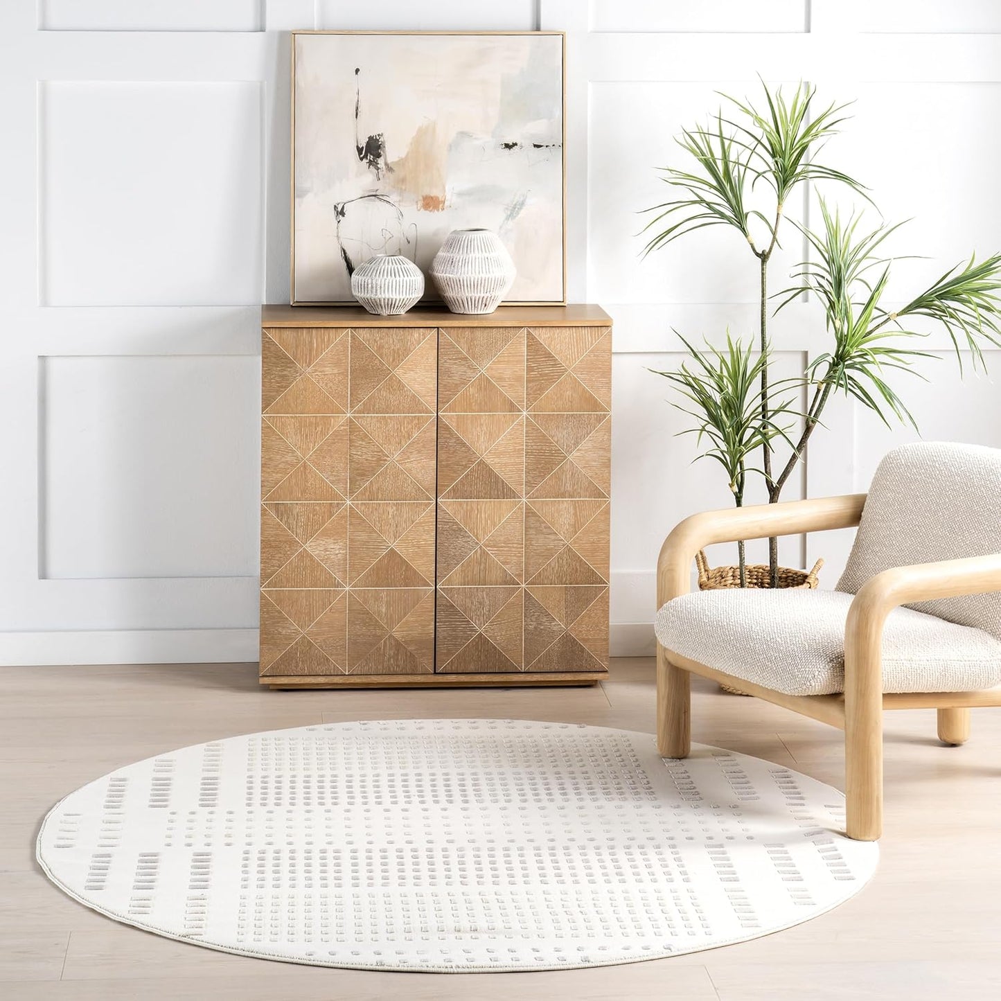nuLOOM Alaiya Checkered 4x6 Machine Washable Area Rug for Living Room Bedroom Dining Room Kitchen, Green