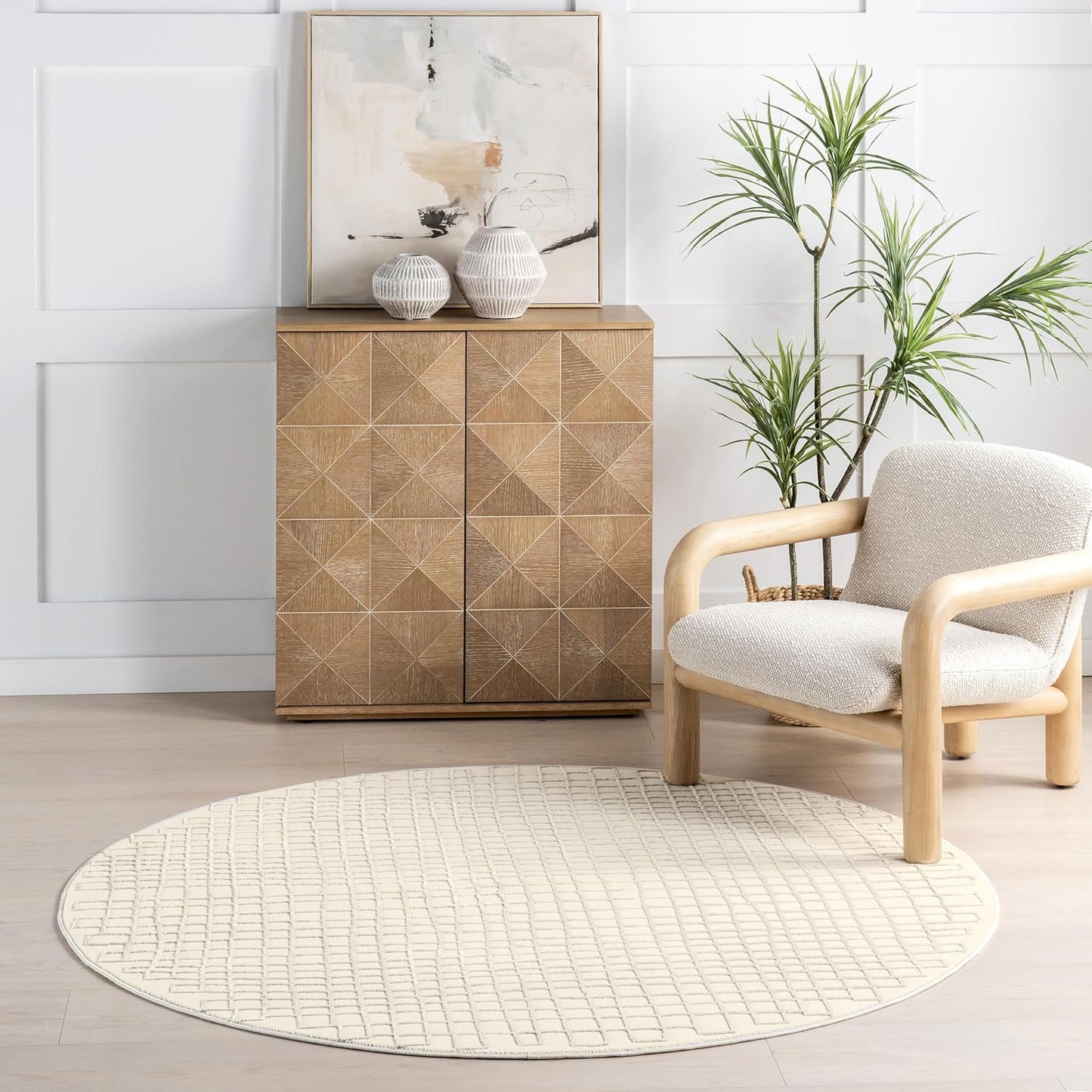 nuLOOM Alaiya Checkered 4x6 Machine Washable Area Rug for Living Room Bedroom Dining Room Kitchen, Green